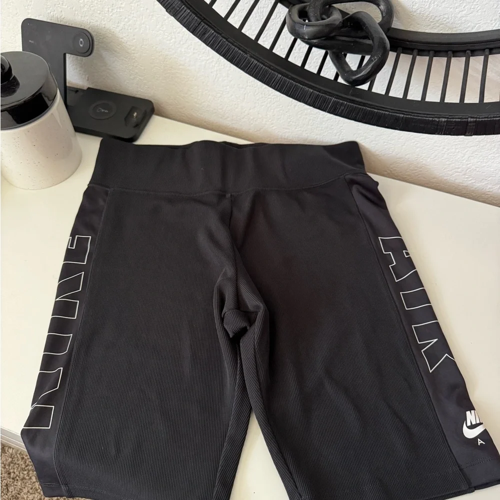 Nike Black Bike Shorts with White Logo